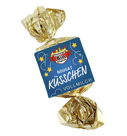 Bio Nougatküsschen Vollmilchschokolade